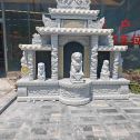 深圳芝麻白中国黑石材套墓 花岗岩墓碑