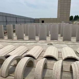 深圳黄金麻别墅柱皮 异形 线条定制