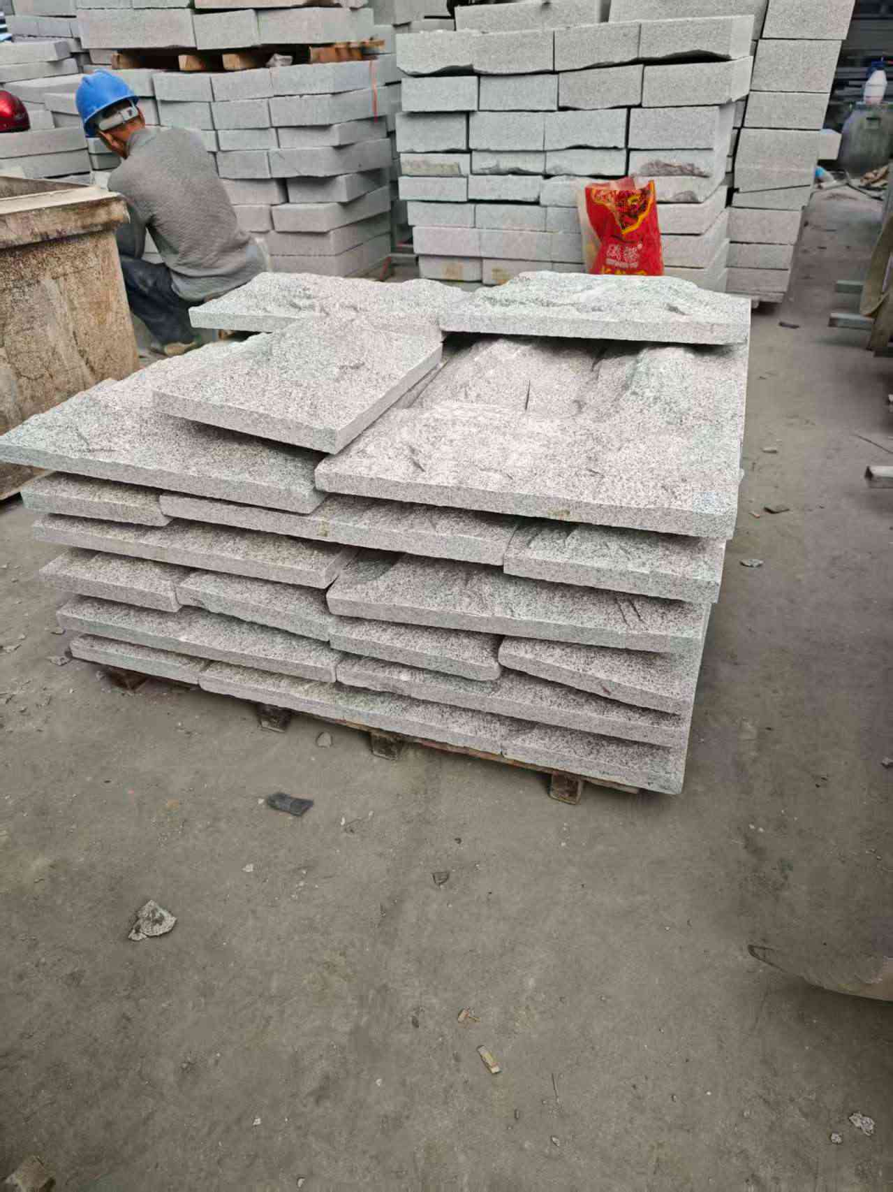 深圳芝麻白蘑菇石，自然面