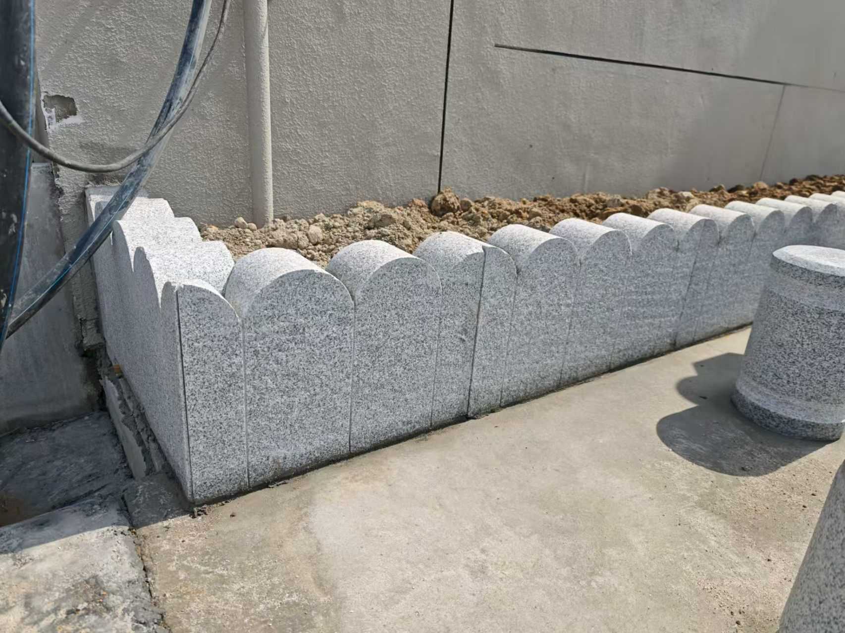 深圳芝麻白花边石  围边石